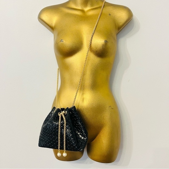 Black faux woven mini crossbody bag onyx FREE ZARA - Picture 7 of 7